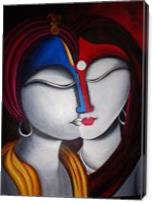 Krishna And Radha- Spiritual Fusion - Gallery Wrap