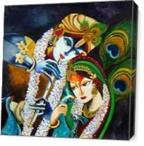 Immortal Love Krishna And Radha As Canvas