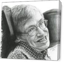 A Timeless Smile “Stephen Hawking“ - Gallery Wrap