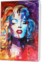 ART Marilyn Monroe Portrait Acrylic Painting On Canvas Modern Contemporary 40“x60“ ORIGINAL Ready To Hang By Kathleen Artist PRO - Standard Wrap