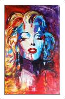 ART Marilyn Monroe Portrait Acrylic Painting On Canvas Modern Contemporary 40“x60“ ORIGINAL Ready To Hang By Kathleen Artist PRO - No-Wrap
