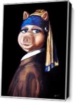 Piggy With A Pearl Earring - By Porkmeer